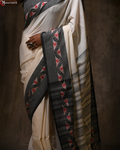 Sesher Kobita (Handwoven Cotton Saree)