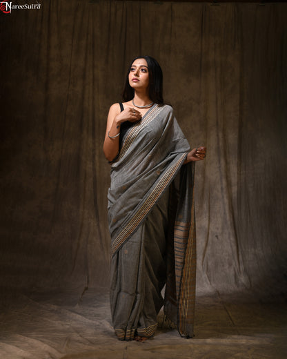 Bhenge More Ghorer Chabi (Handwoven Cotton Saree)