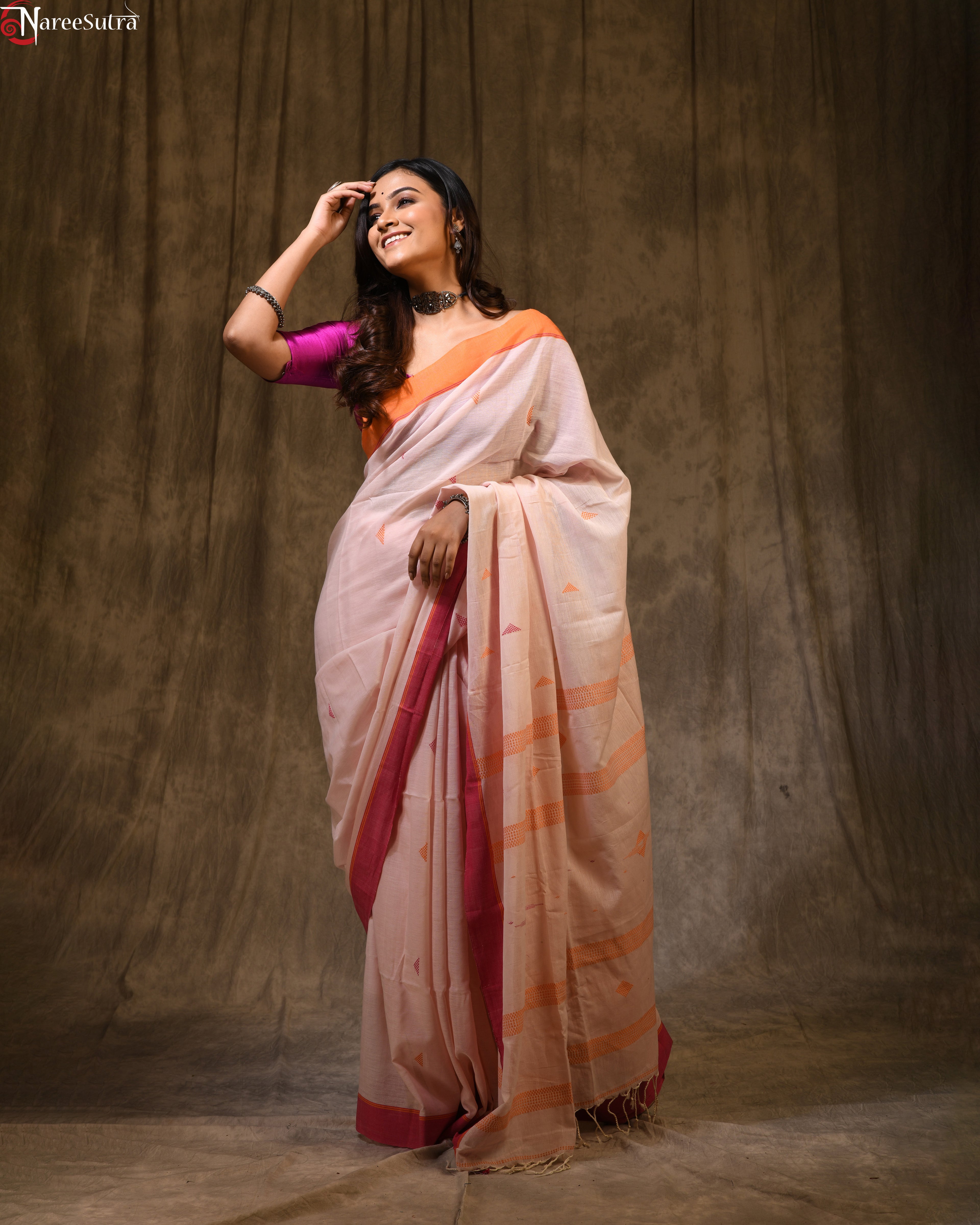 Hrid Majhare (Handwoven Pure Cotton Saree)