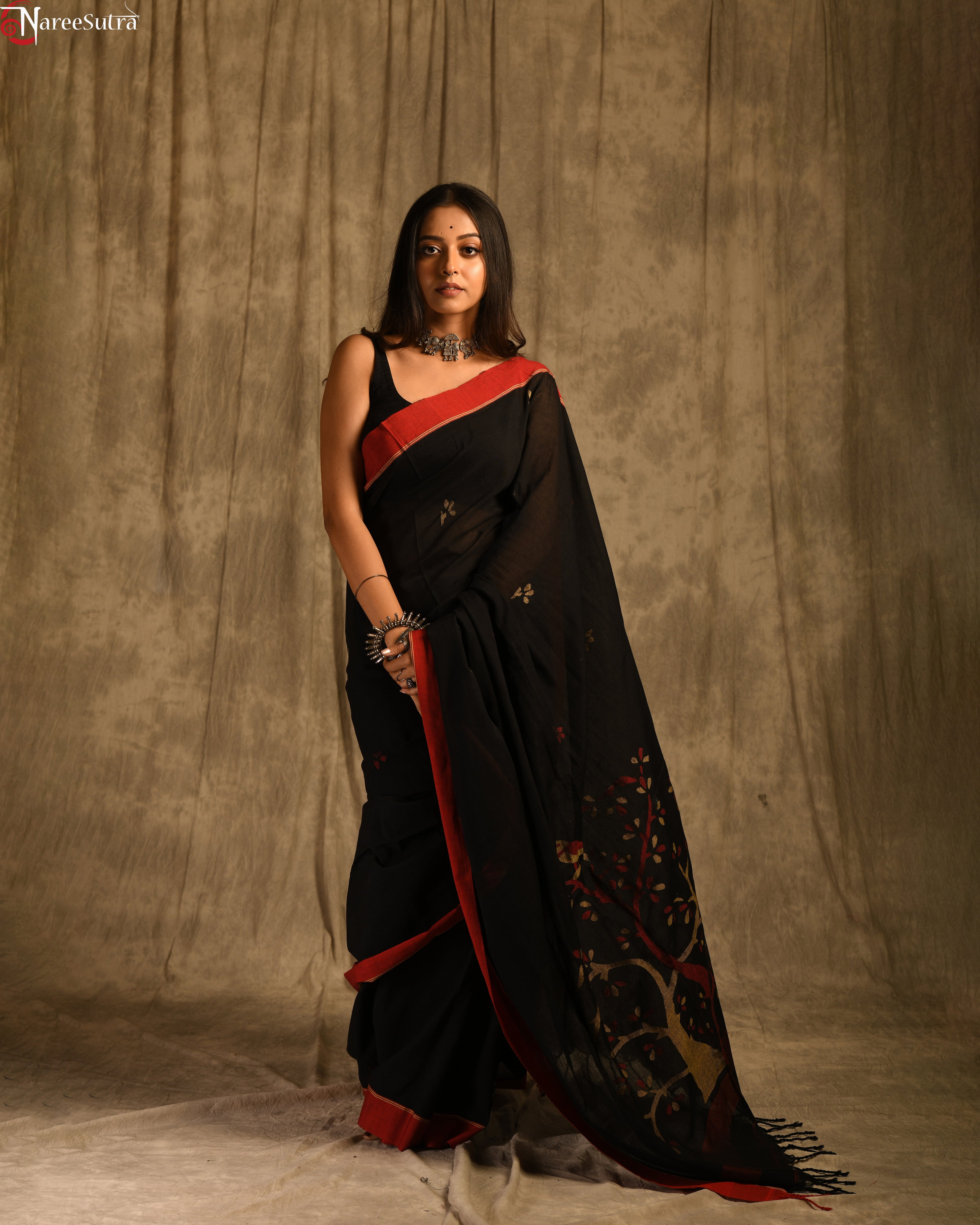 Chaturanga (Handwoven Cotton Jamdani Saree)