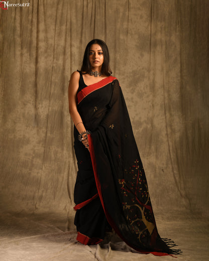 Chaturanga (Handwoven Cotton Jamdani Saree)