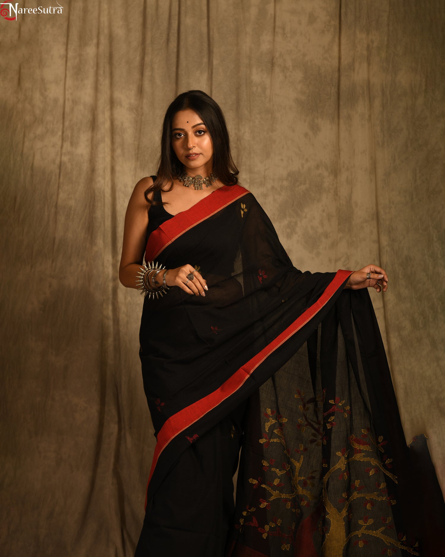 Chaturanga (Handwoven Cotton Jamdani Saree)