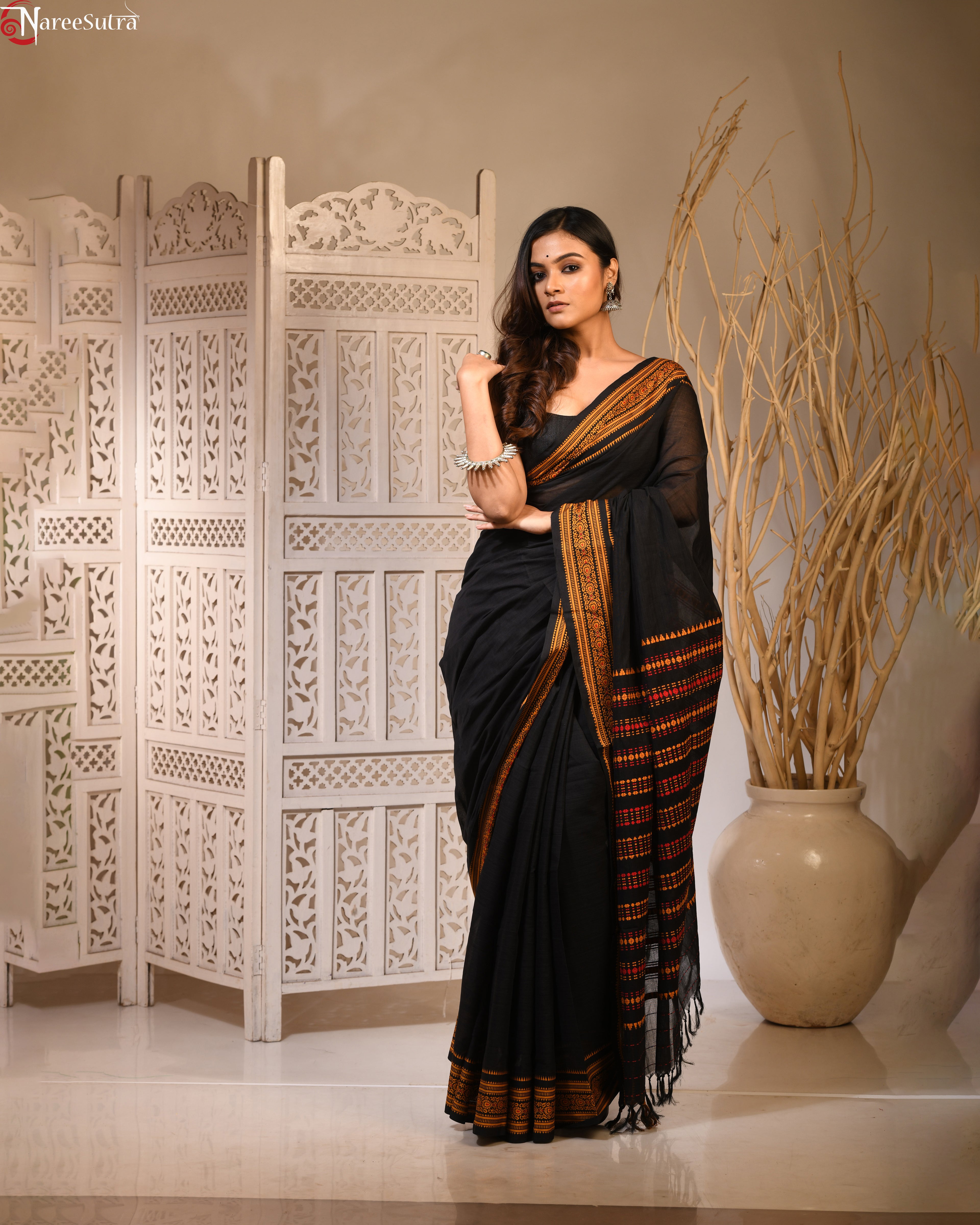 Kalkontho (Handwoven Cotton Saree)