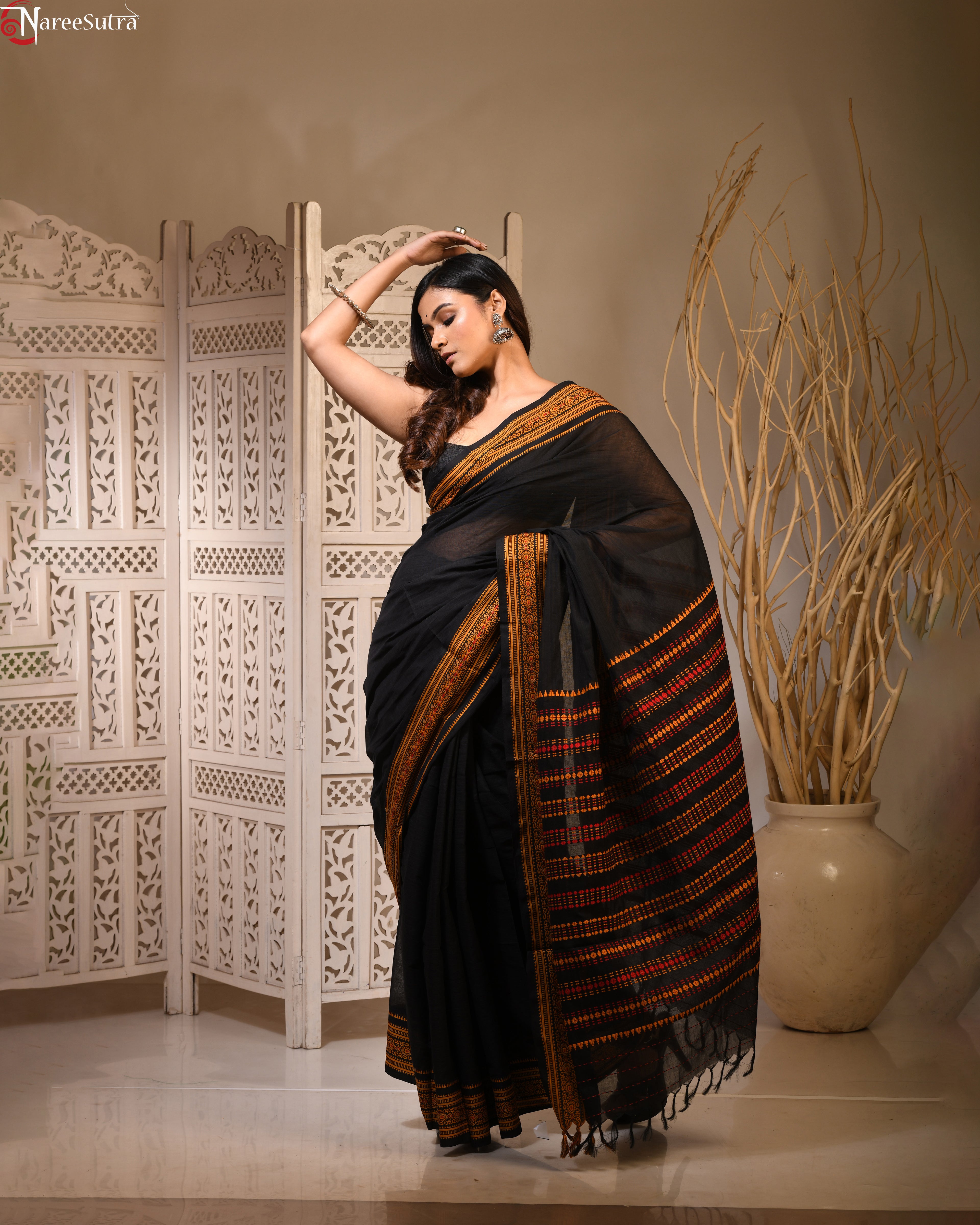 Kalkontho (Handwoven Cotton Saree)