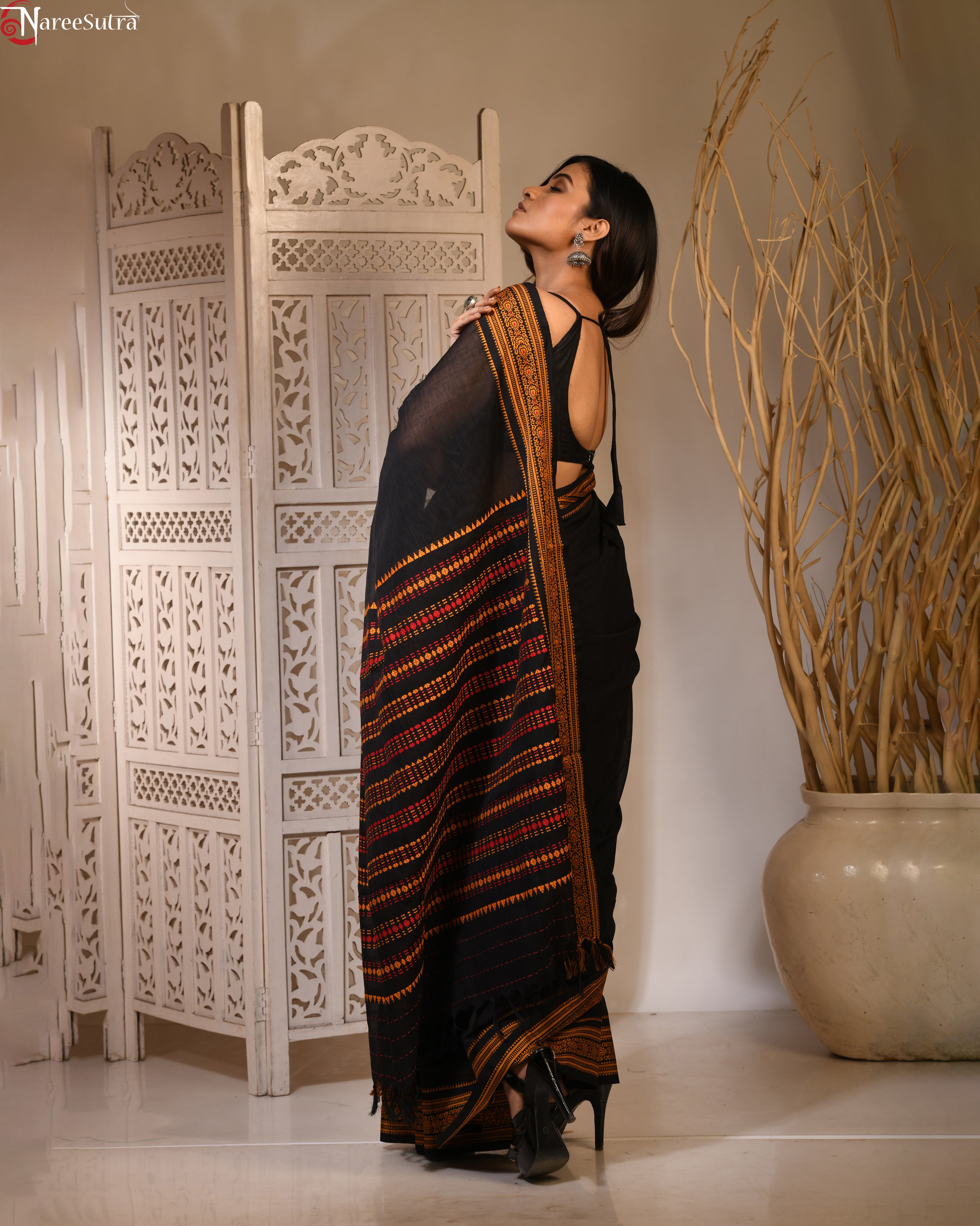 Kalkontho (Handwoven Cotton Saree)