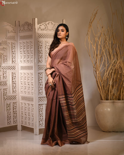 Pingol Patkila (Handwoven Cotton Saree)