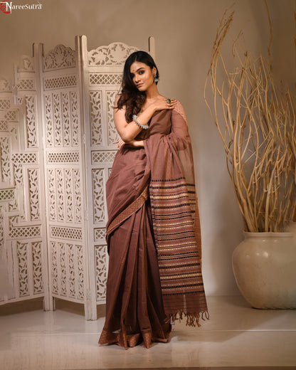 Pingol Patkila (Handwoven Cotton Saree)