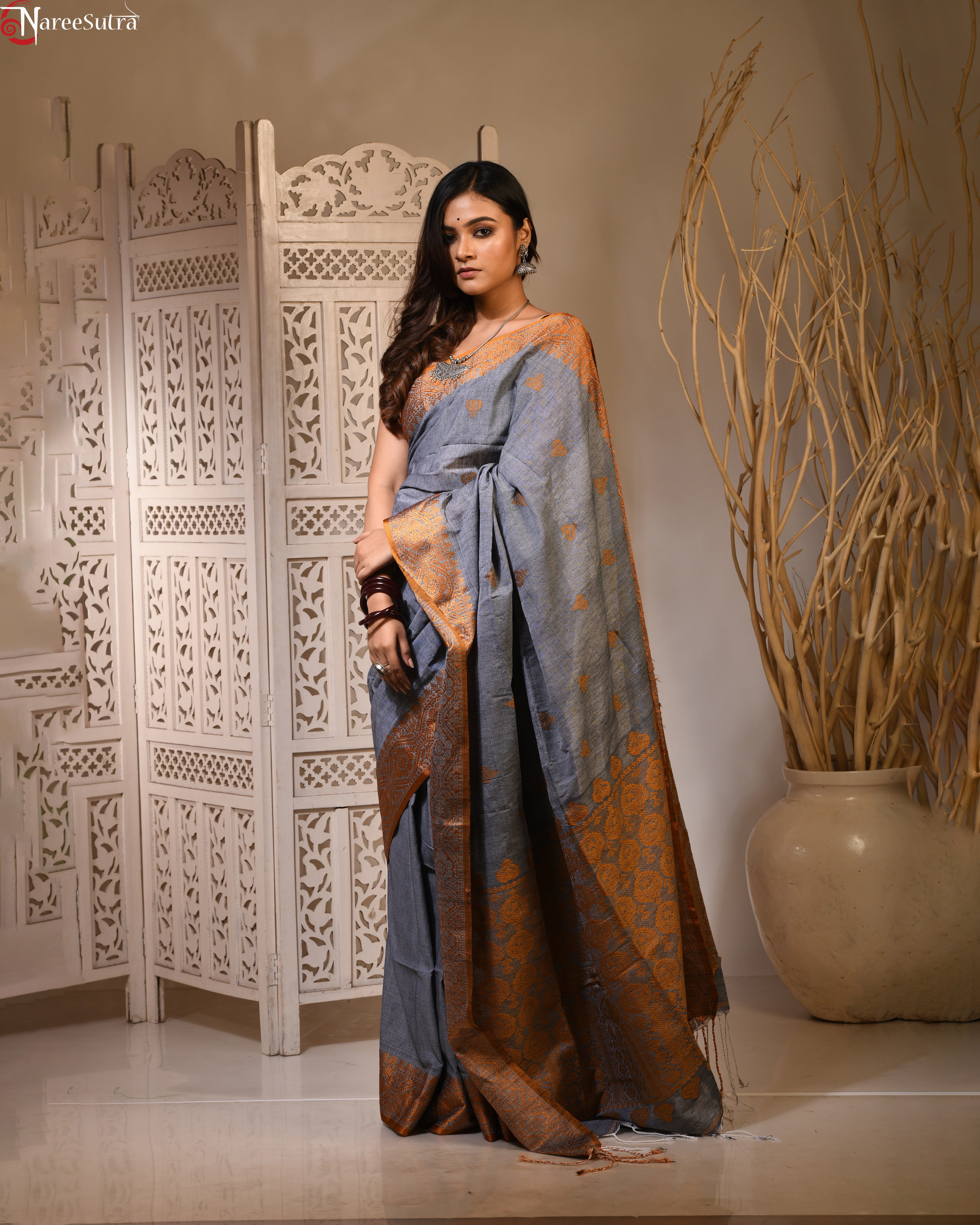 Kusumahar (Pure Cotton Jamdani Saree)