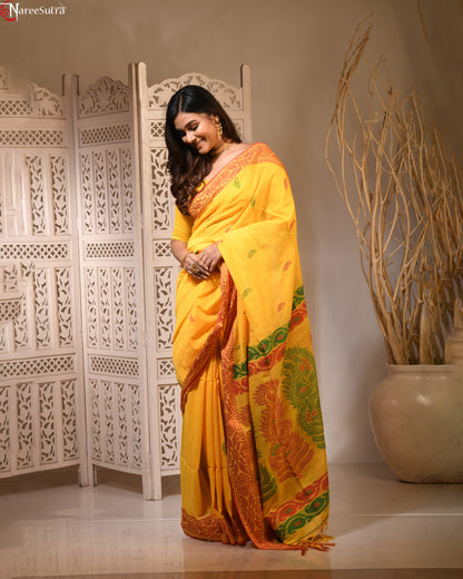 Rabir Alo (Pure Cotton Baluchori Saree)