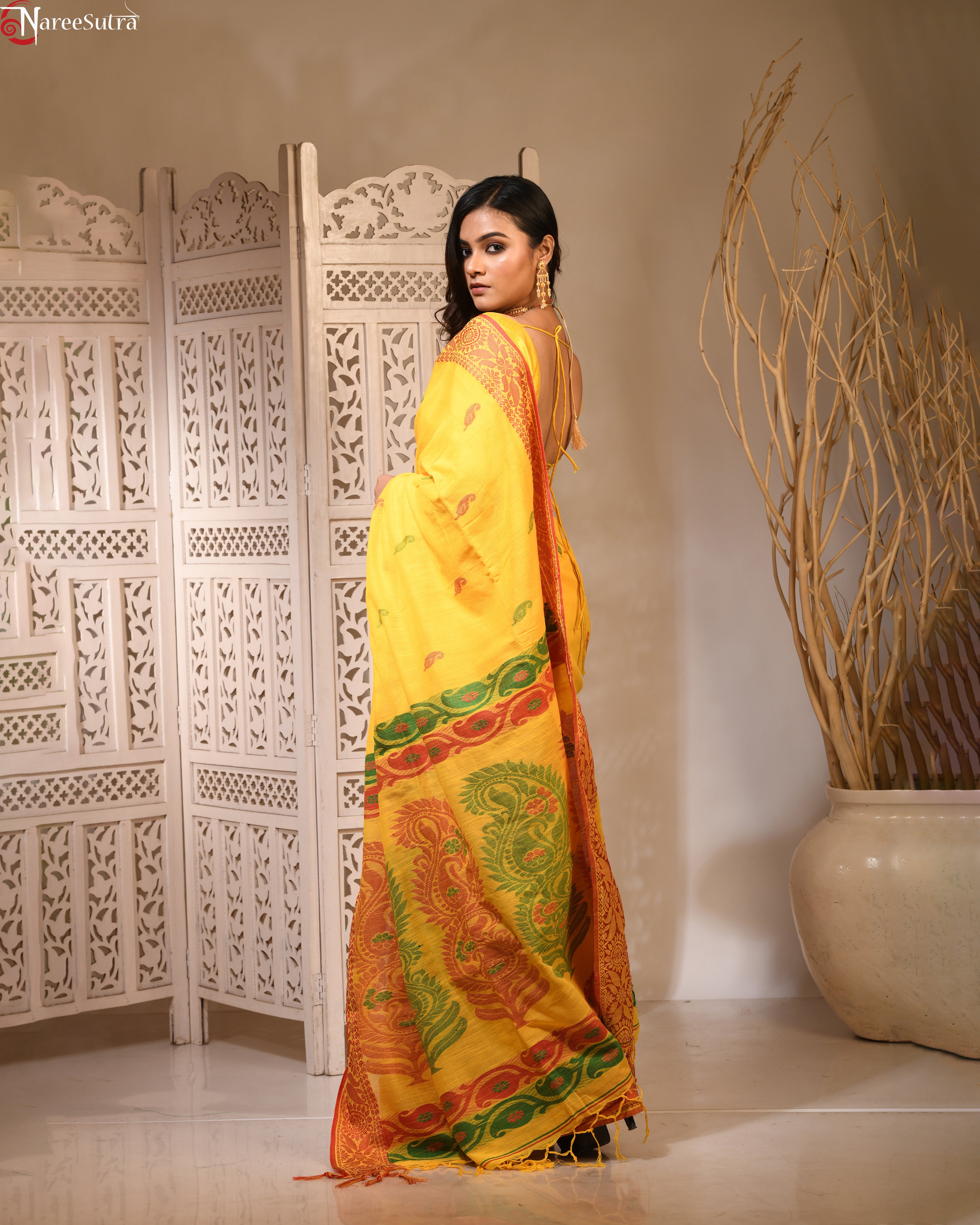 Rabir Alo (Pure Cotton Baluchori Saree)