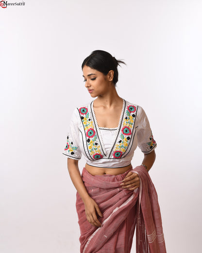 Cotton Hand Embroidery Blouse