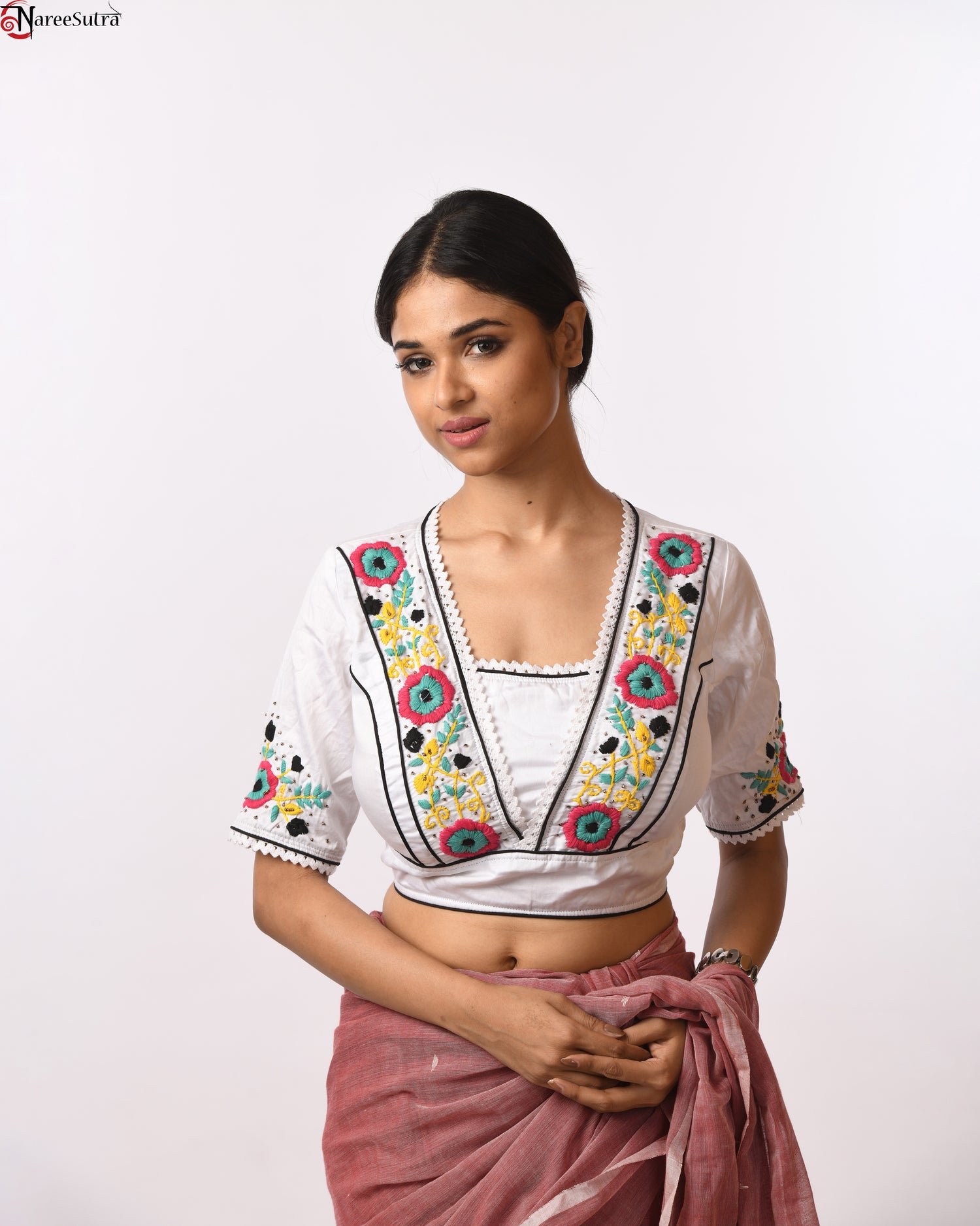 Cotton Hand Embroidery Blouse