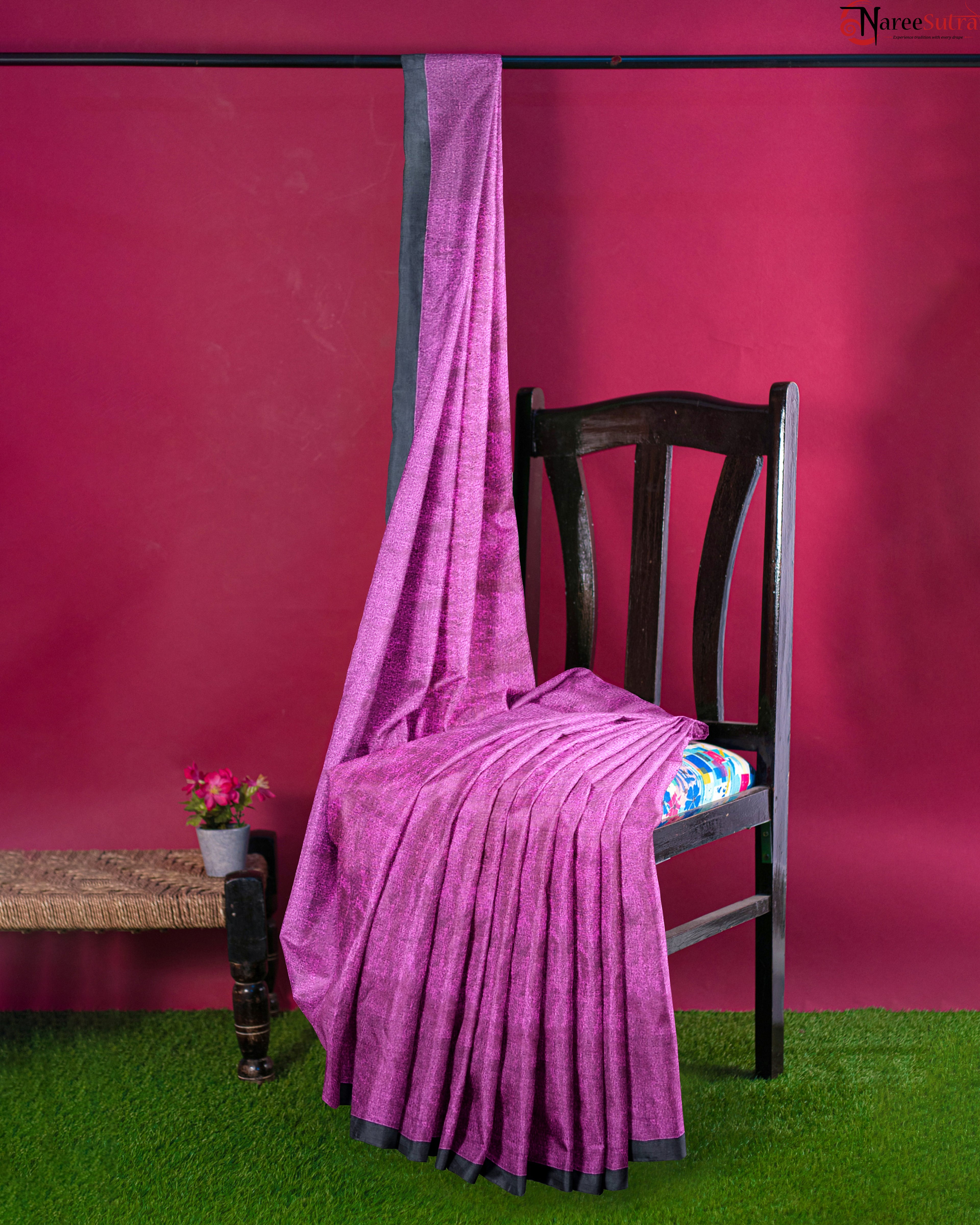 Lustrous Plum (Tissue Saree)