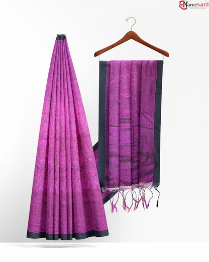 Lustrous Plum (Tissue Saree)