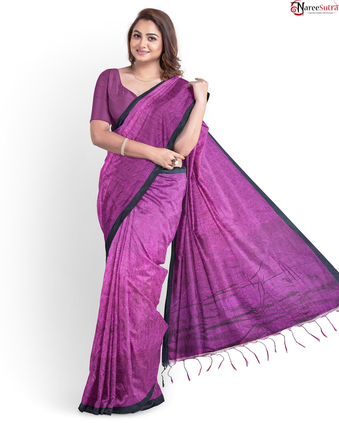 Lustrous Plum (Tissue Saree)