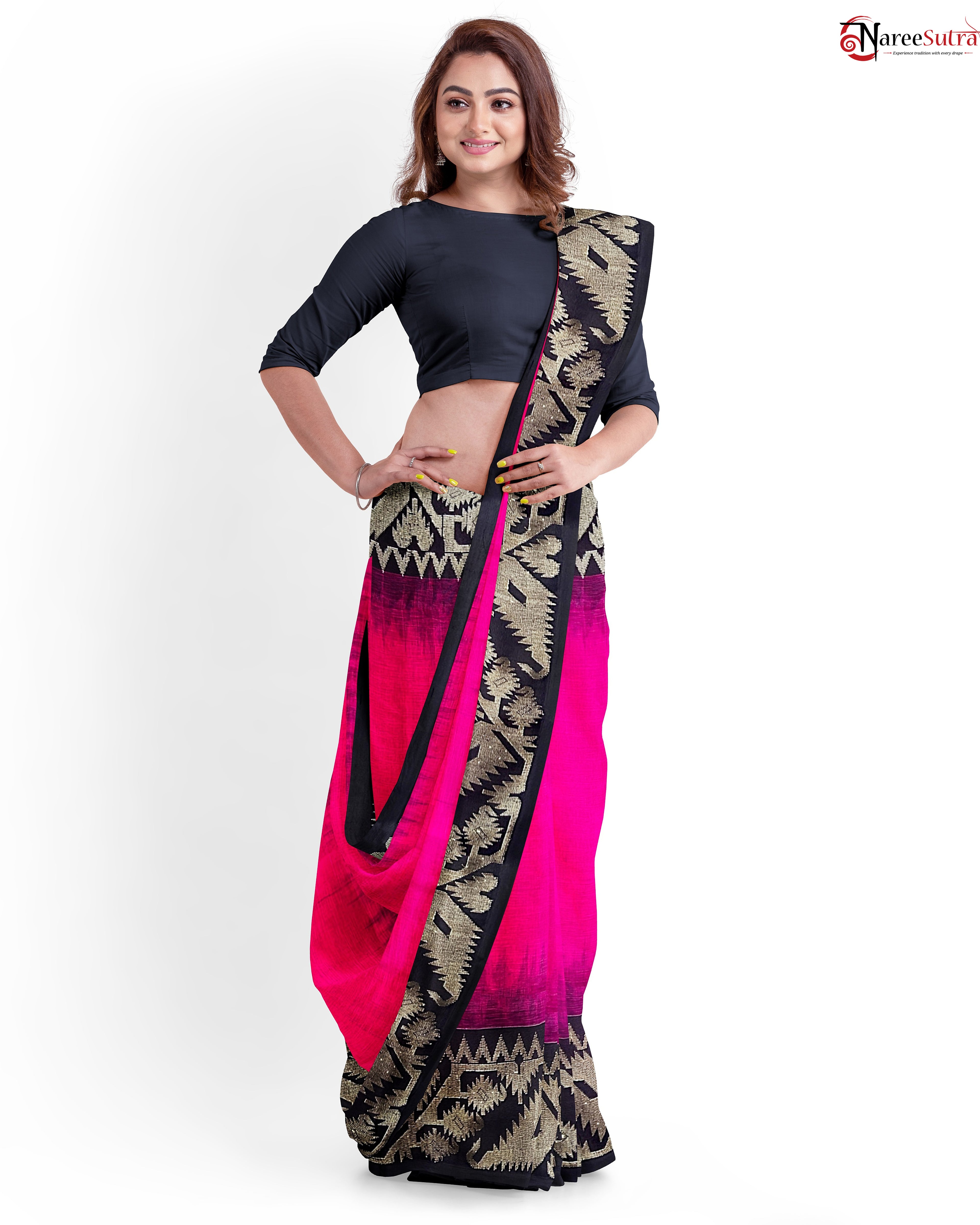 Saanjh Bela Te (Linen SAREE)